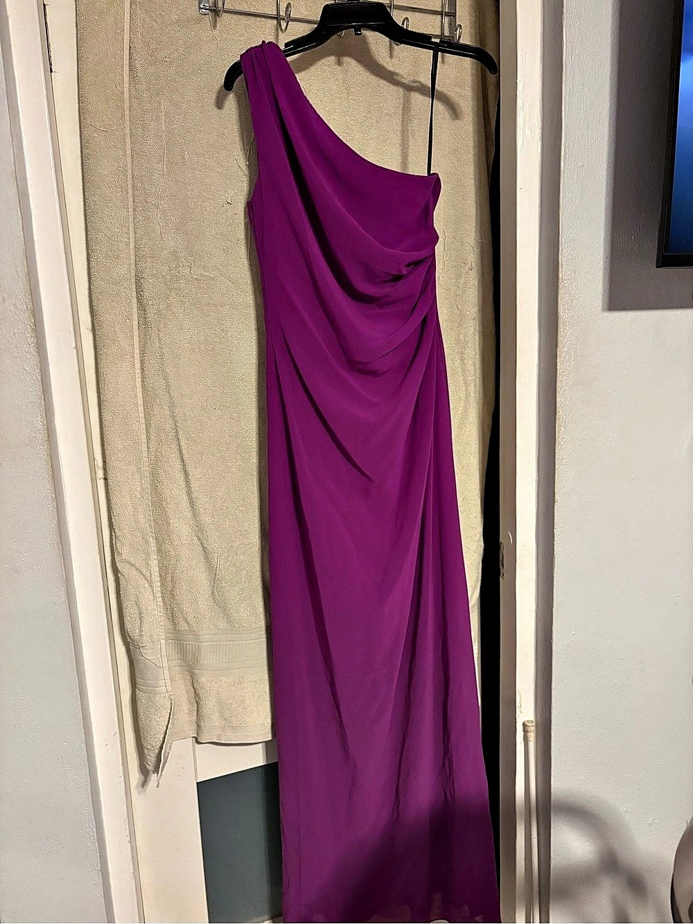 Purple Draped Maxi Dress Like New